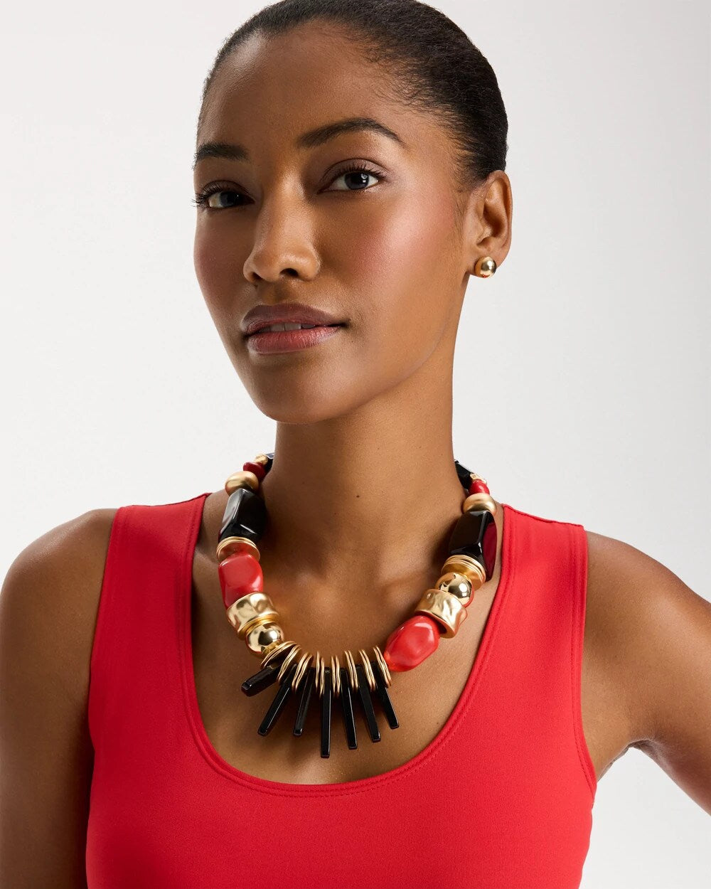 Chico's Chico's Originals Mixed-Media Bib Necklace