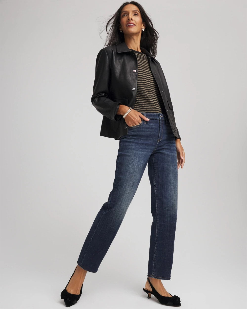 Chico's Girlfriend Straight Ankle Jeans