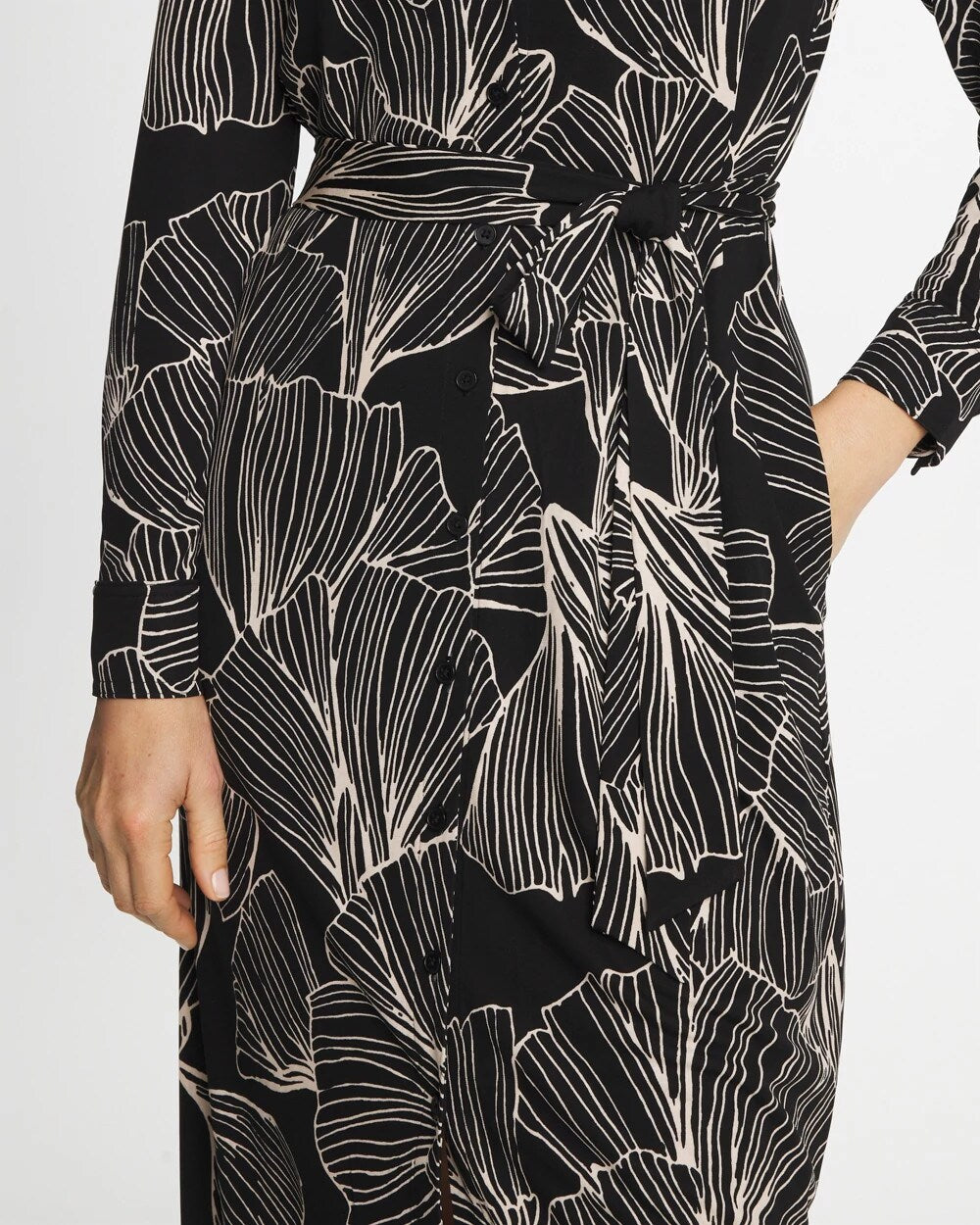 Chico's Printed Knit Shirtdress