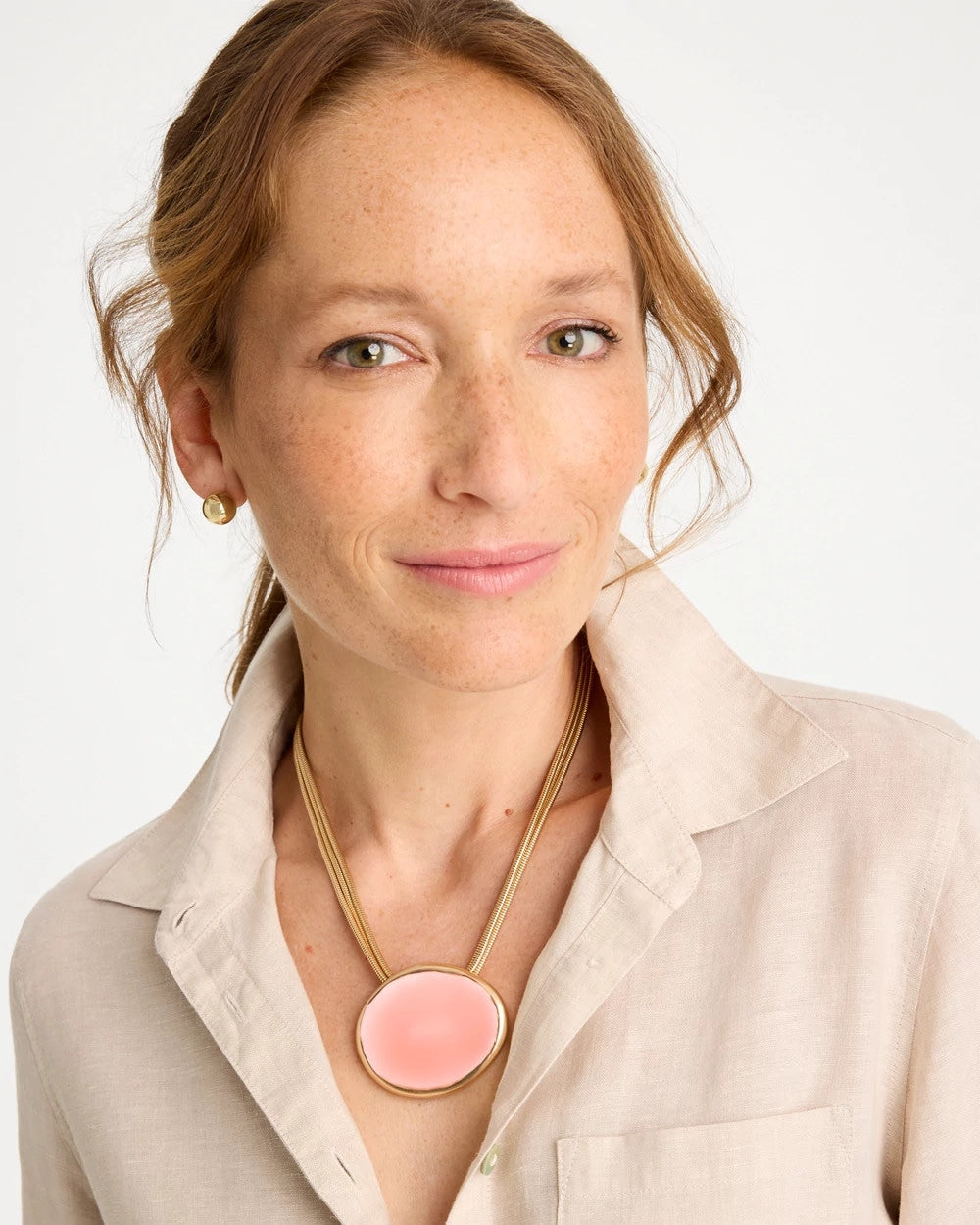 Chico's Coral Pendant Necklace