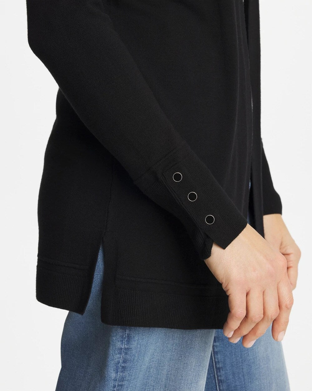 Chico's Ella Ottoman-Trim Cardigan
