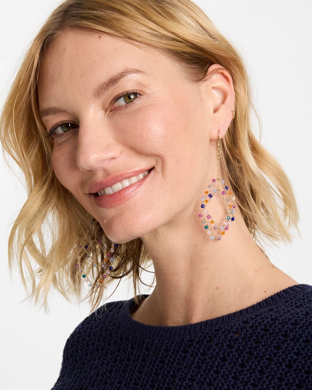 Chico's Diamond Shaped Linear Earrings
