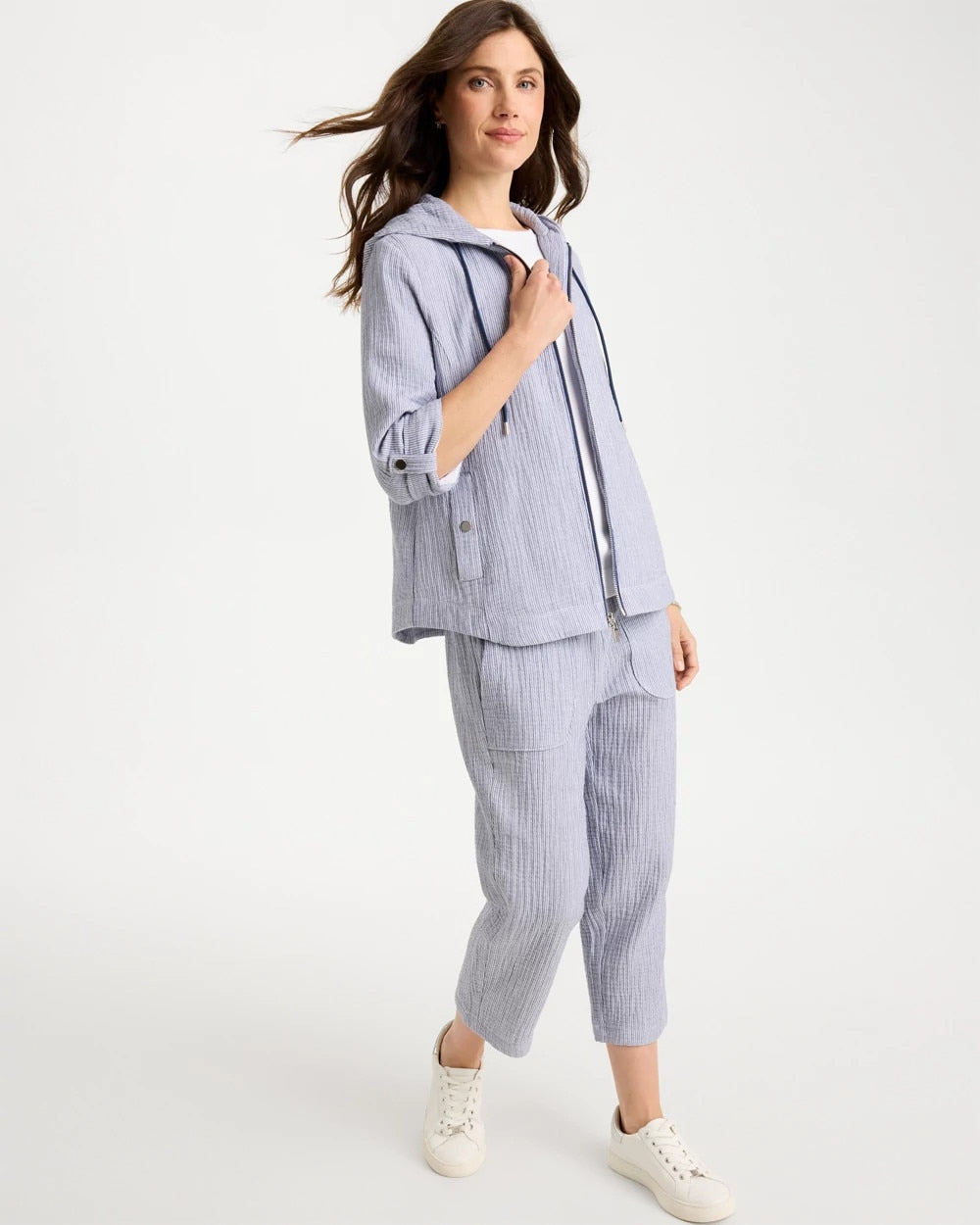 Chico's Zenergy® Striped Gauze Jacket