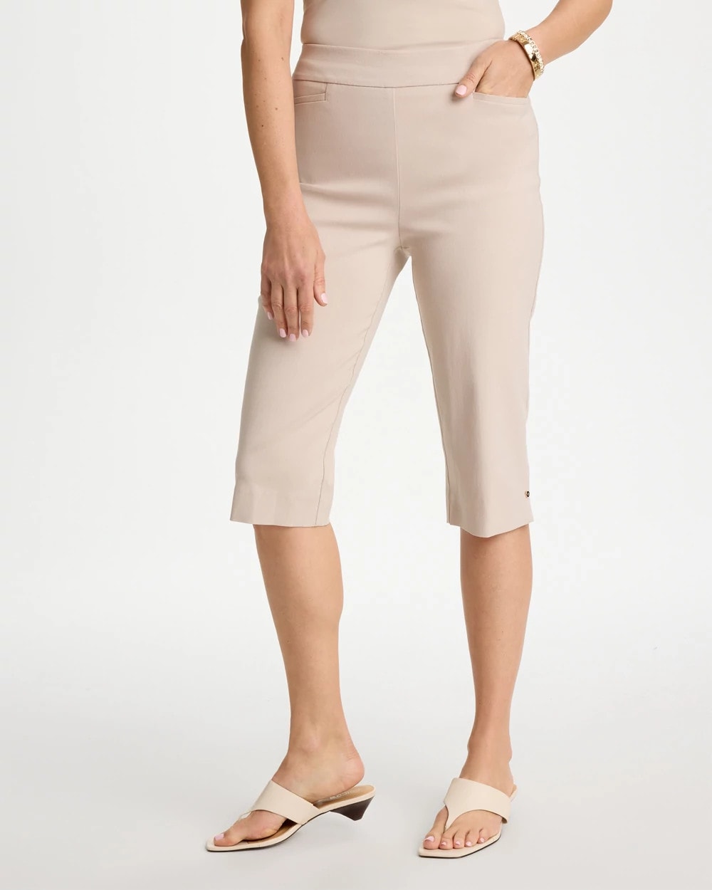 Chico's Brigitte™ Slim Rivet Pull-On Capri Pant
