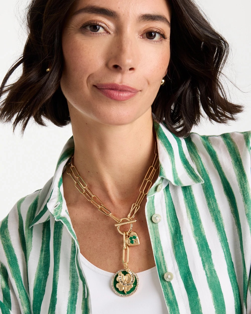 Chico's Lucky Charm Twice As Nice Necklace