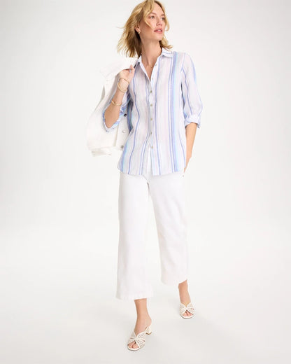 Chico's No Iron™ Linen Striped Shirt