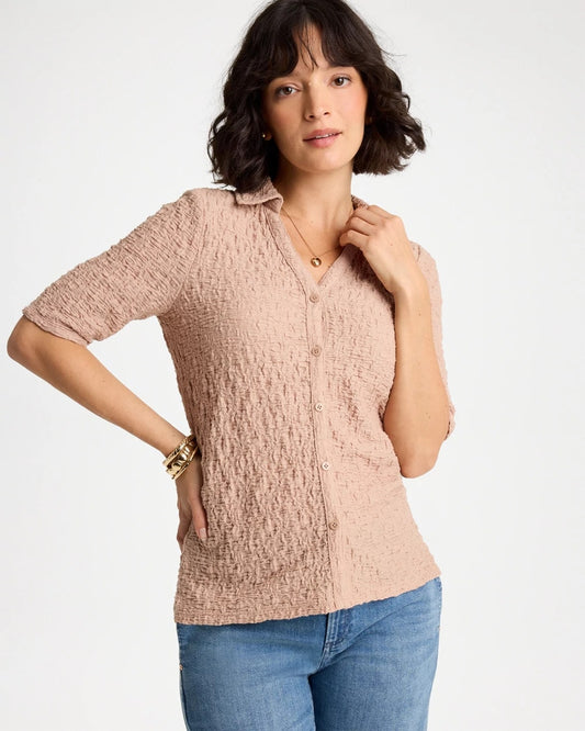 Chico's Textured Camp Tee