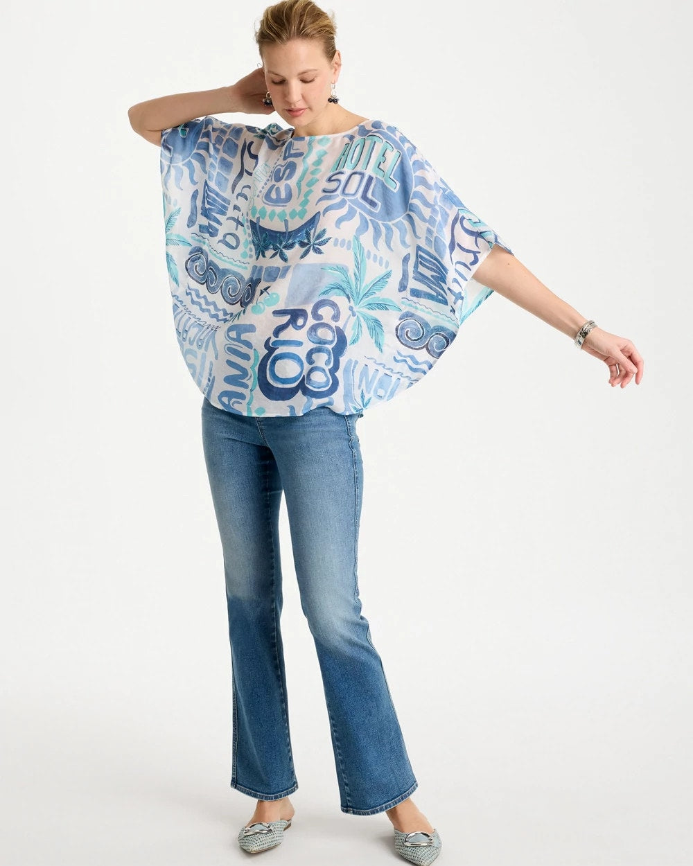 Chico's Island Printed Poncho
