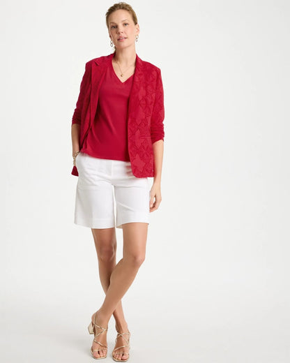 Chico's Cotton Stretch 3/4 Sleeve Tee