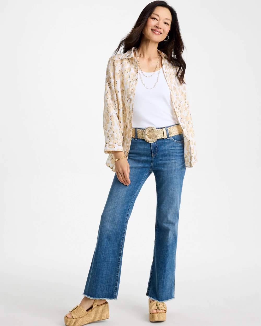 Chico's No Iron™ Linen Animal Print Shirt