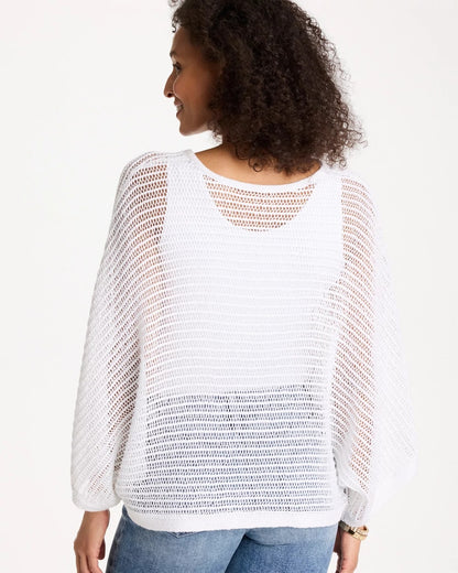 Chico's V-Neck Metallic Knit Poncho