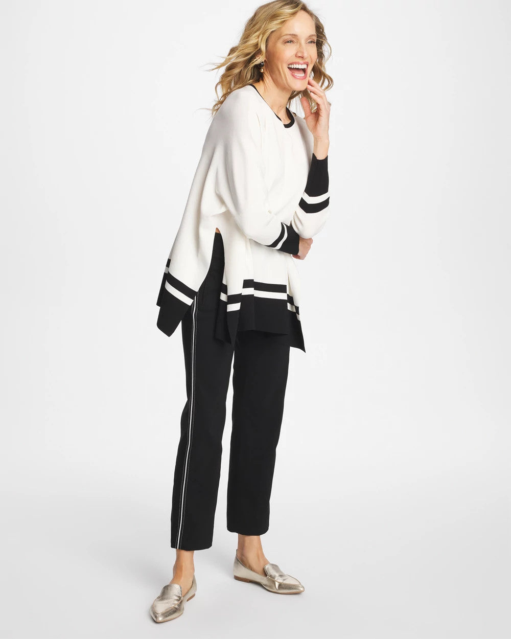 Chico's Brigitte™ Piped Straight Cropped Pants