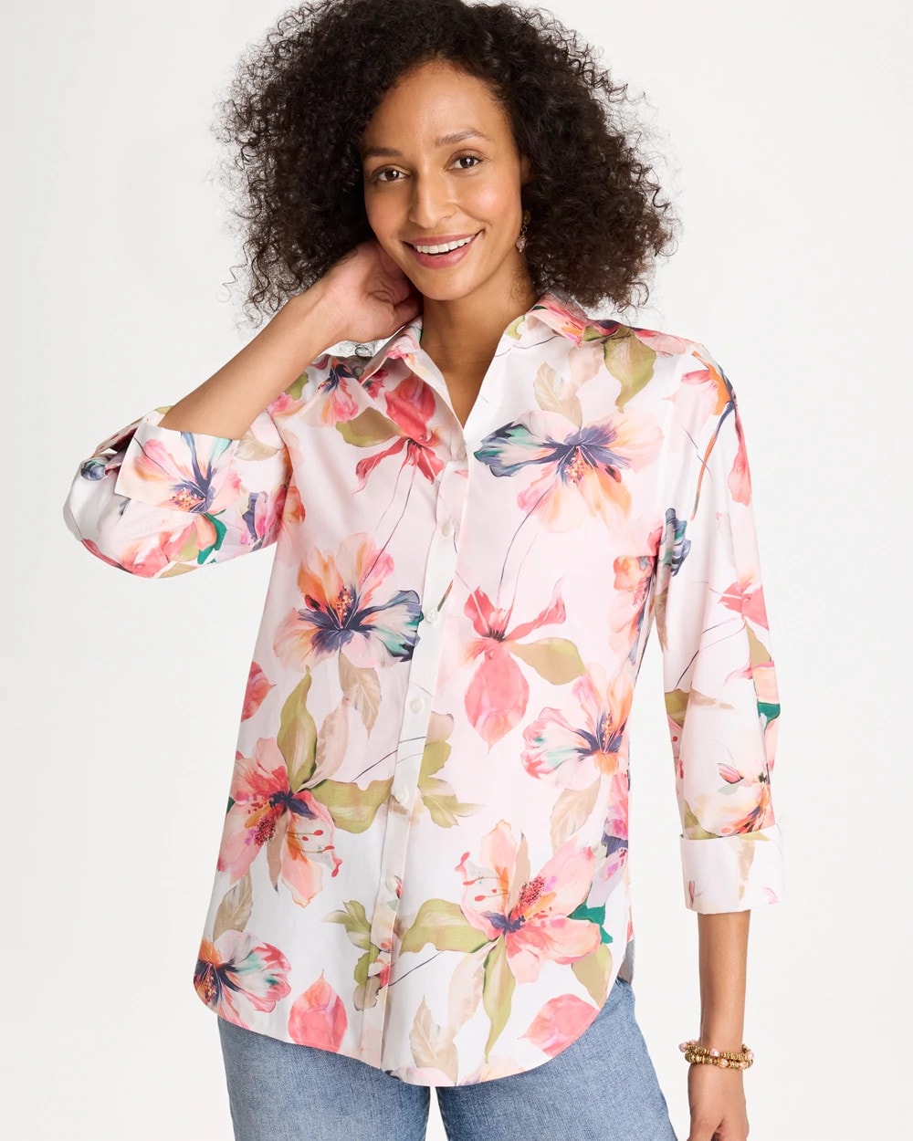 Chico's No Iron™ Stretch Croix Collage Shirt