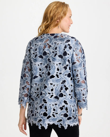 Chico's Travelers™ Collection Contrast Lined Lace Jacket