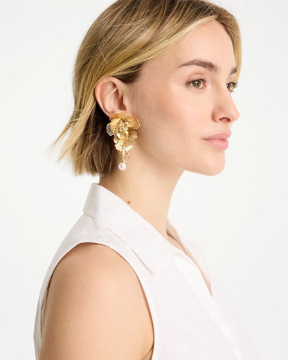 Chico's Filigree Flower Earrings
