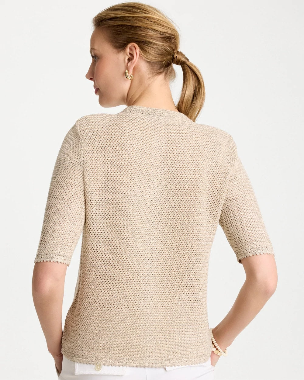Chico's Metallic Lady Jacket Cardigan