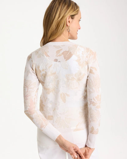 Chico's Burnout Button-Front Cardigan
