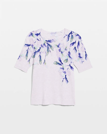 Chico's Ella Short-Sleeve Orchid Sweater