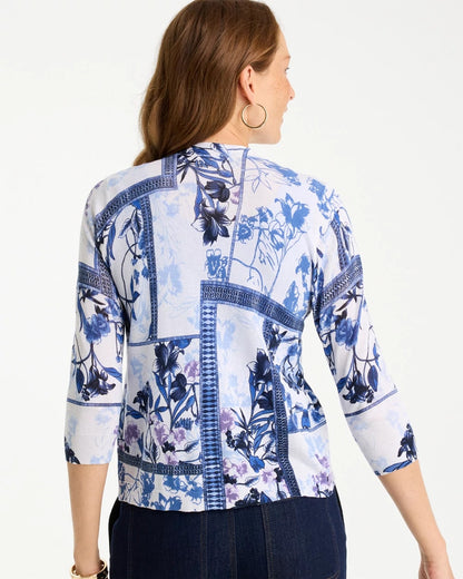 Chico's Summer Romance Botanical Cardigan