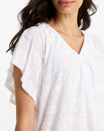 Chico's Burnout Floral Tee