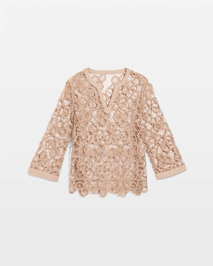 Chico's Mixed-Media Medallion Lace Top