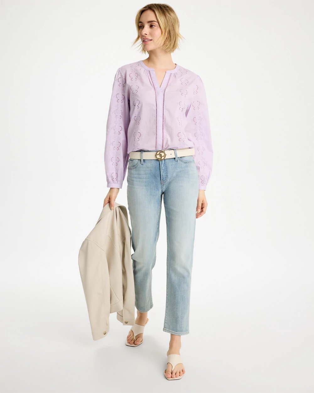 Chico's Embroidered Top