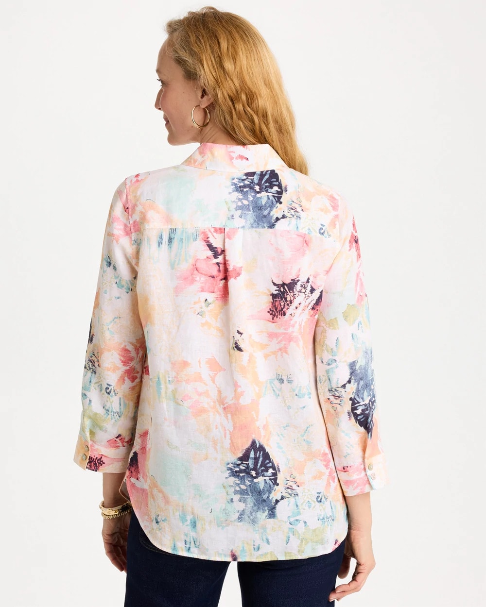 Chico's No Iron™ Linen Printed Shirt
