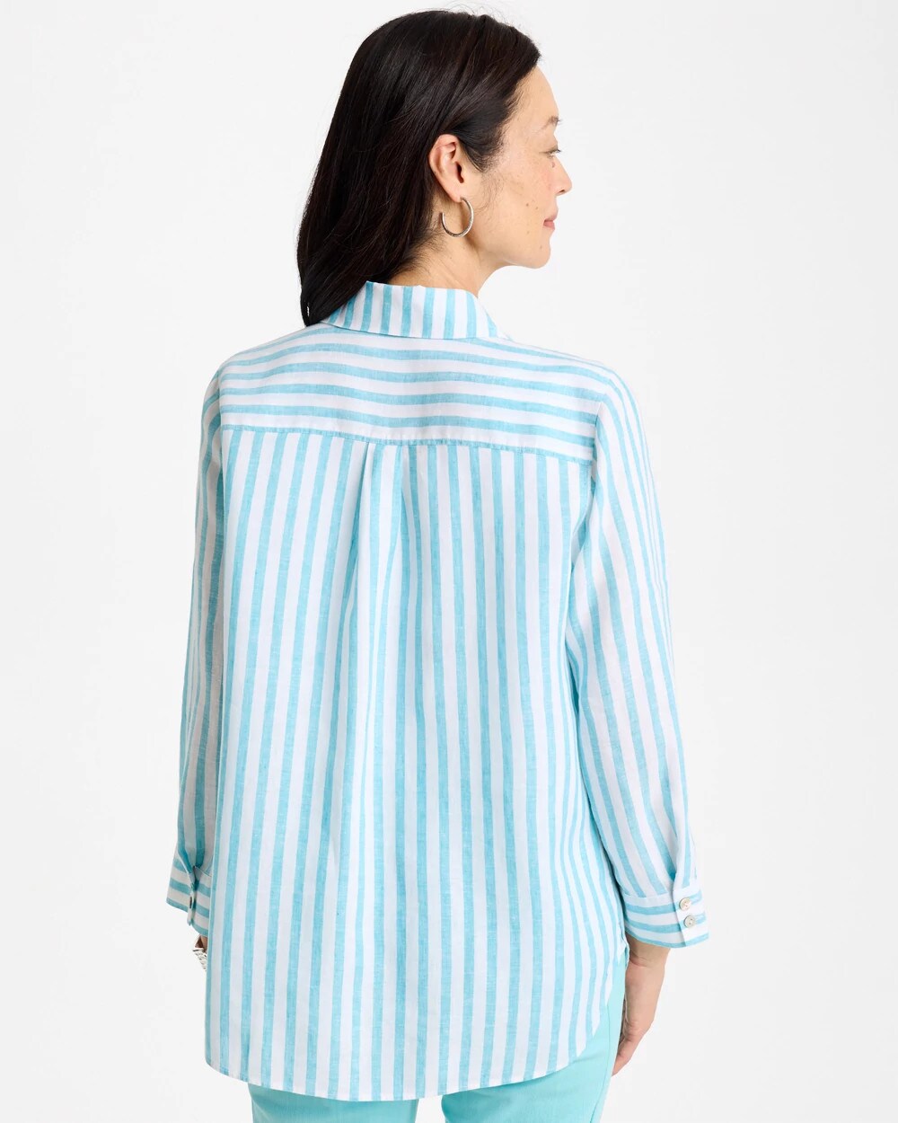 Chico's No Iron™ Linen Striped Shirt