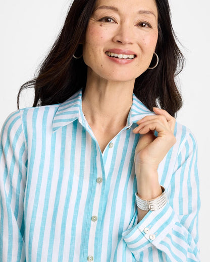 Chico's No Iron™ Linen Striped Shirt