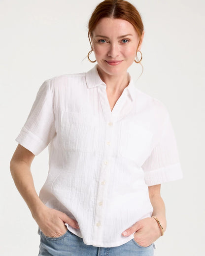 Chico's Cotton Gauze Camp Shirt