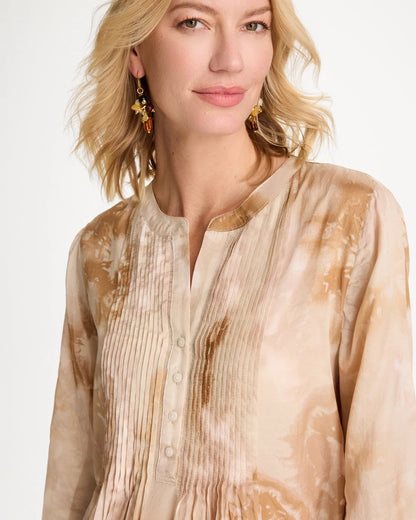 Chico's Cotton-Blend Pintuck Tunic