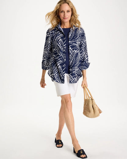 Chico's Printed No Iron Stretch Shirt