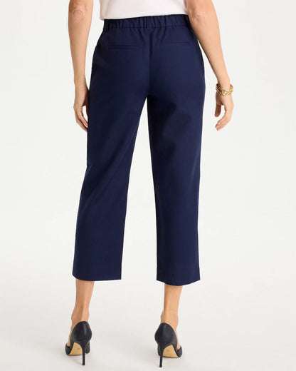 Chico's Embroidered Linen Fly Front Pants