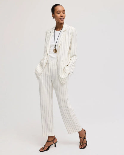 Chico's Striped Linen Wide-Leg Ankle Pants