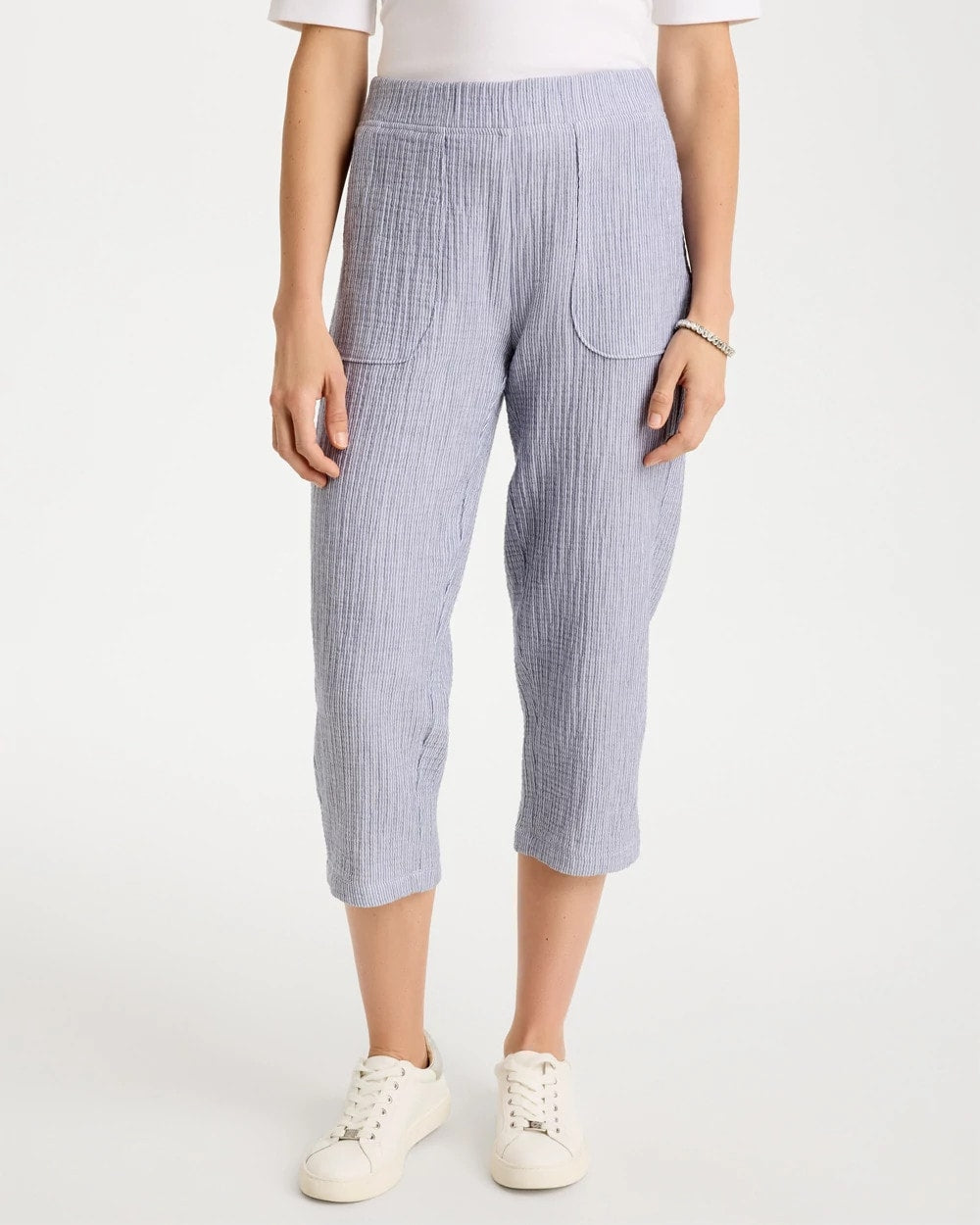 Chico's Zenergy® Striped Gauze Cropped Pants