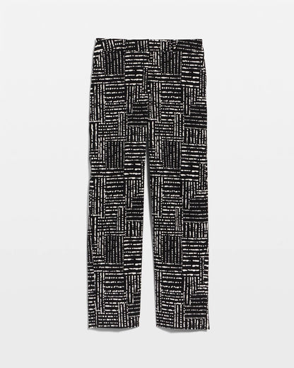 Chico's Emme Fly Front Straight Printed Crop Pants