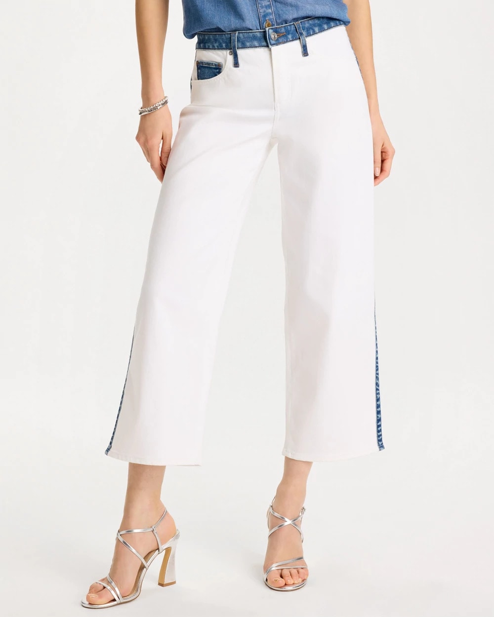 Chico's Girlfriend Straight Colorblock Jeans