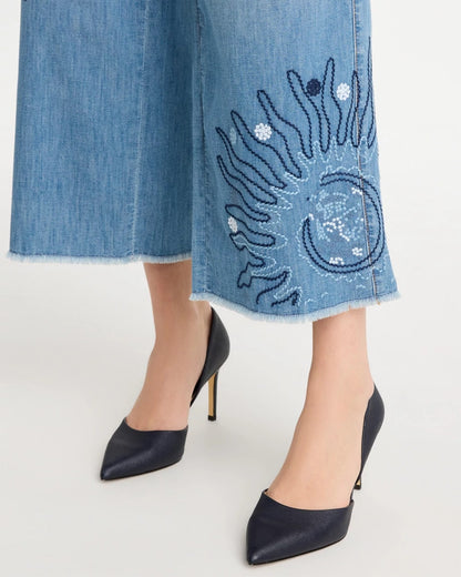 Chico's Embellished Ultra Lightweight Crop Jeans