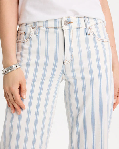 Chico's Striped Relaxed Boyfriend Jean