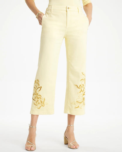 Chico's Trouser Cutwork Crop Jeans