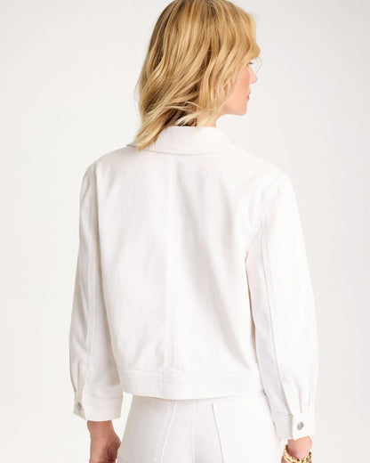 Chico's Cropped Denim Trucker Jacket