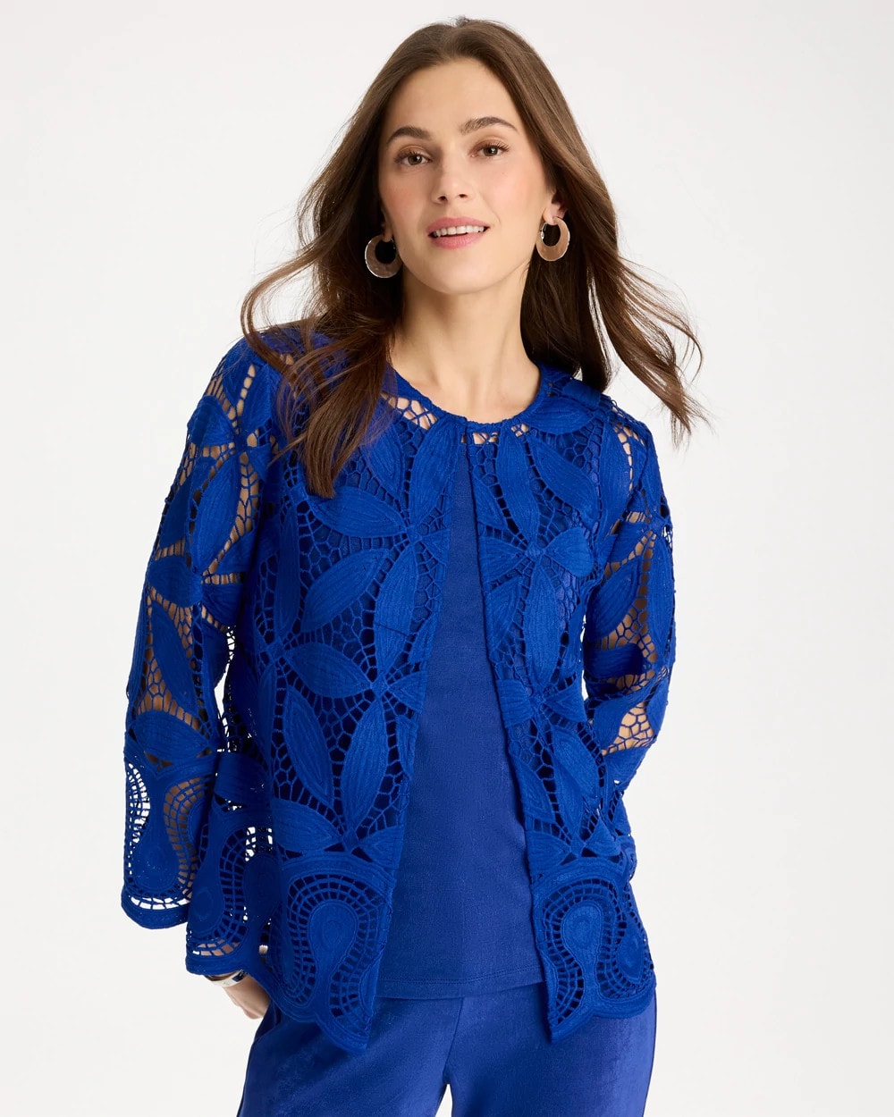 Chico's Travelers™ Collection Macramé Lace Jacket