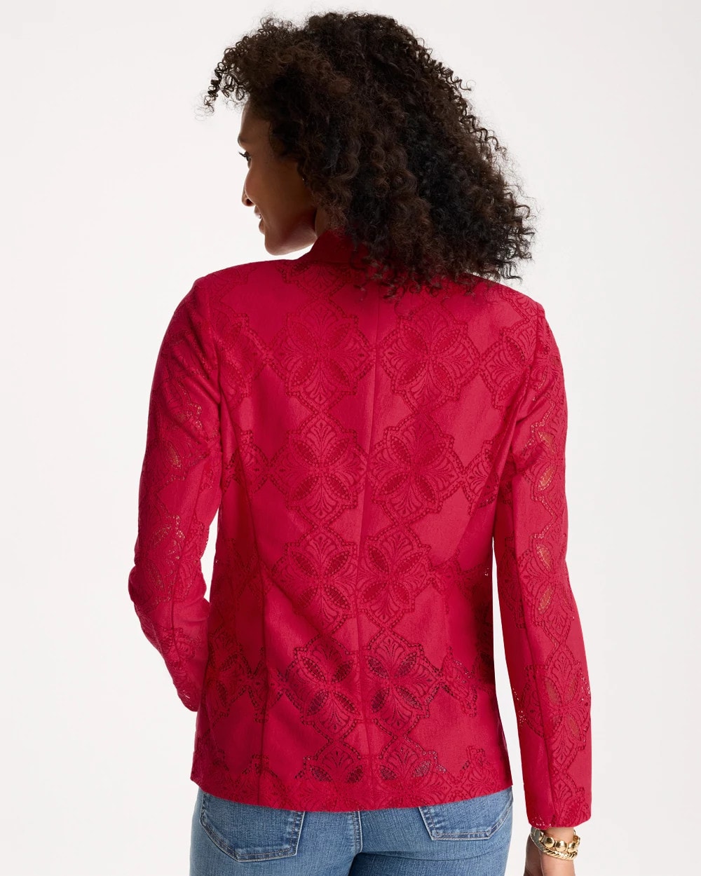 Chico's Lace Cutwork Blazer