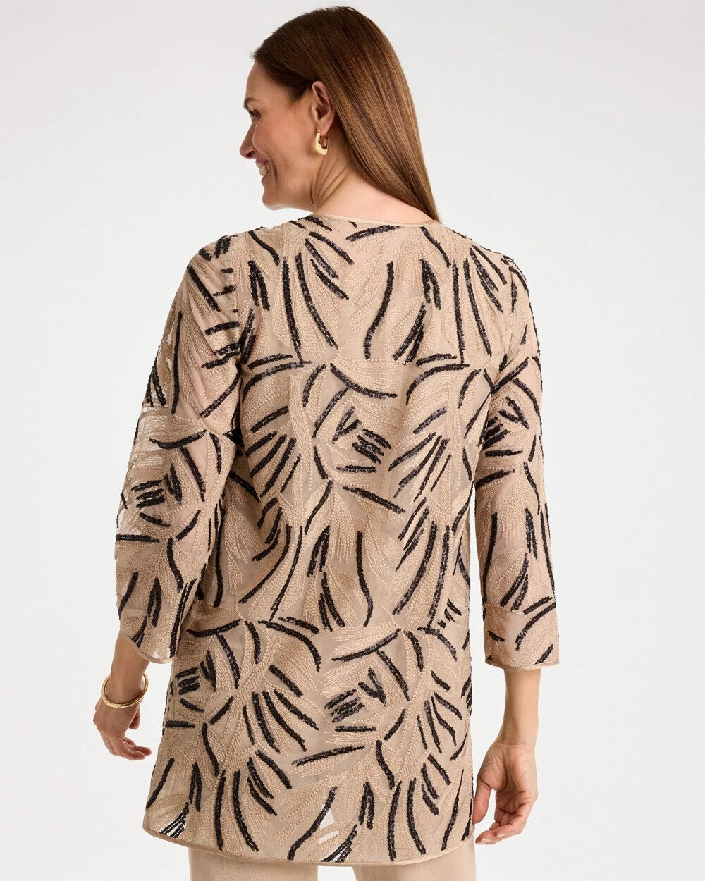 Chico's Travelers™ Collection Embroidered Sequins Jacket