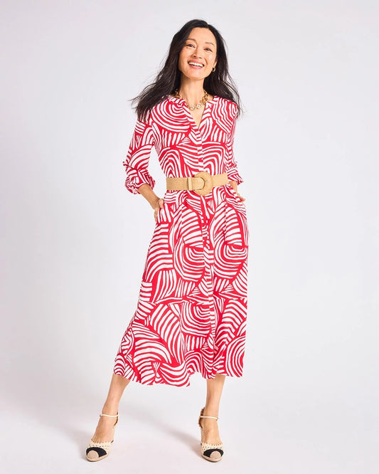 Chico's Printed Midi Shirt Dress