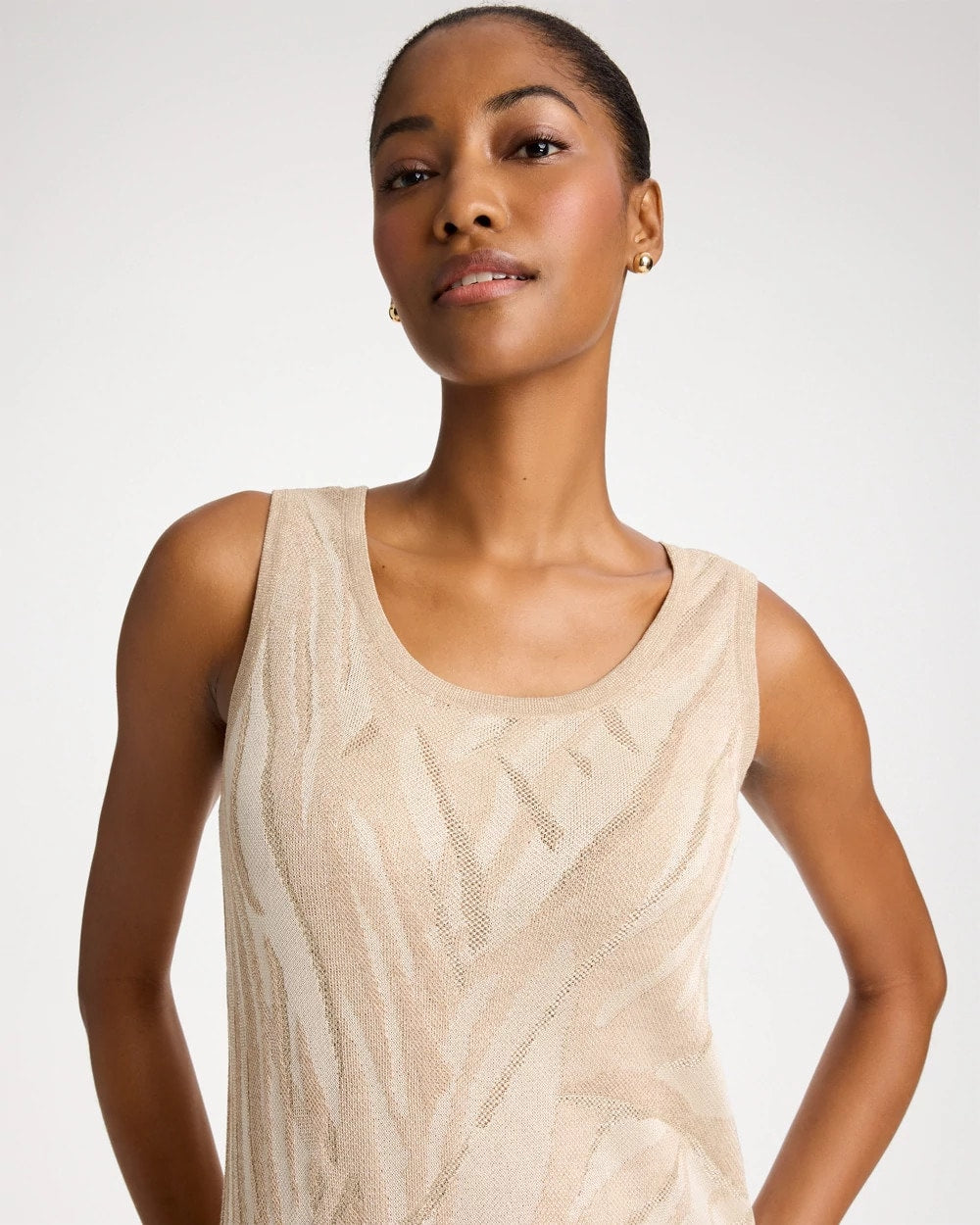 Chico's Knit Printed Sweater Dress