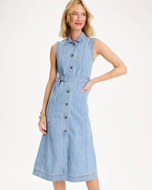 Chico's Sleeveless Denim Dress