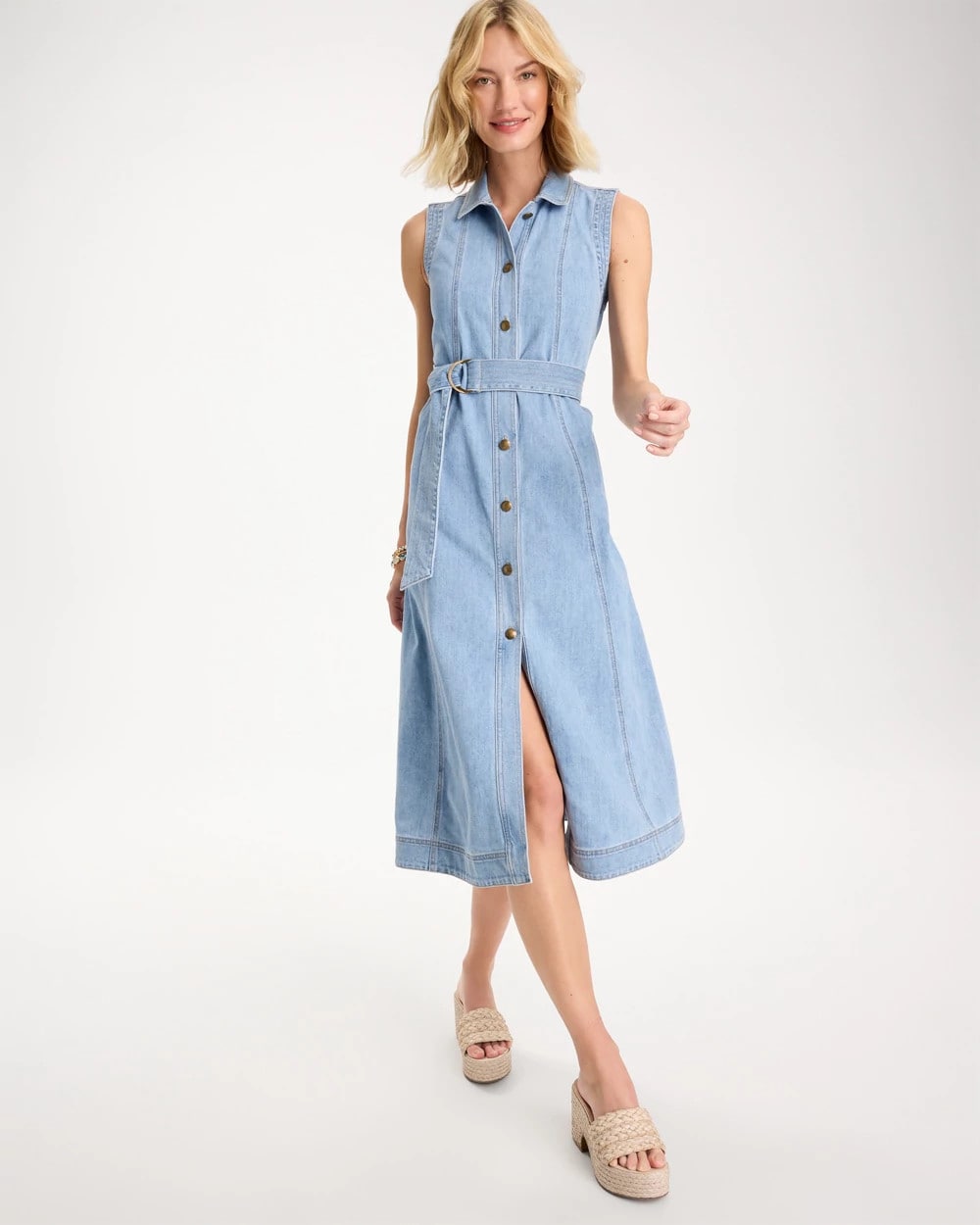 Chico's Sleeveless Denim Dress
