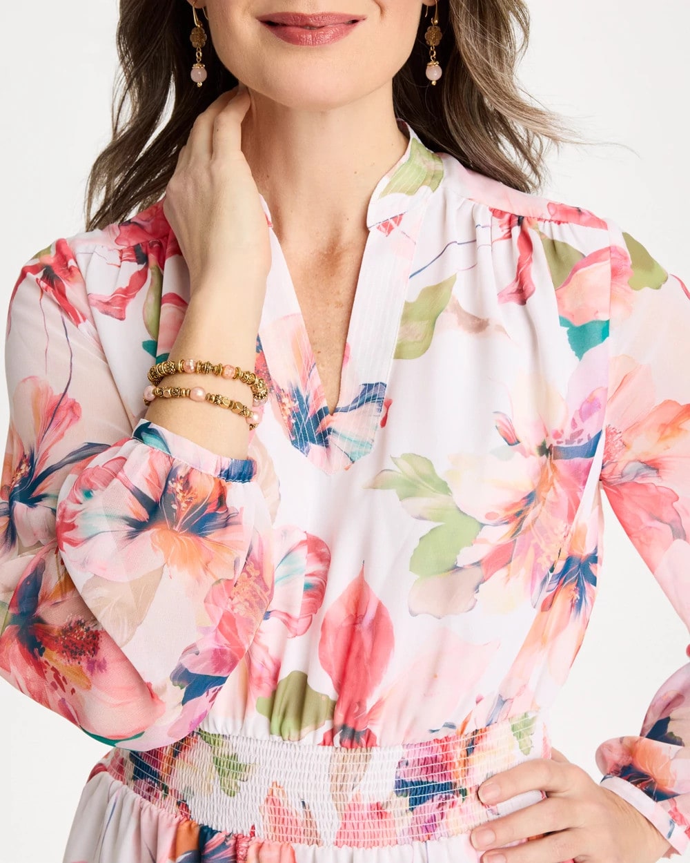 Chico's Georgette Trapunto Pullover Dress