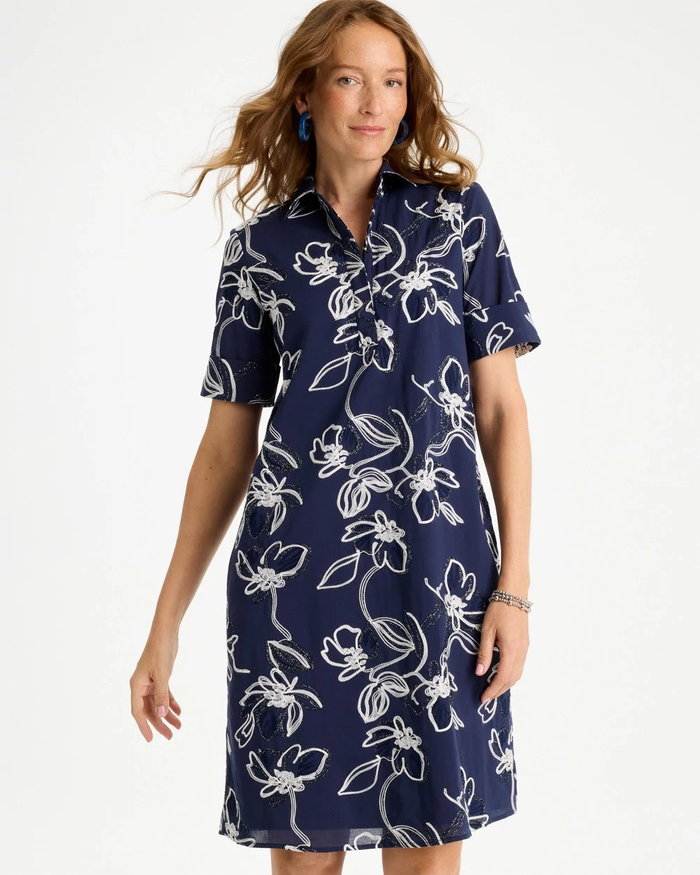 Chico's Embroidered Floral Dress